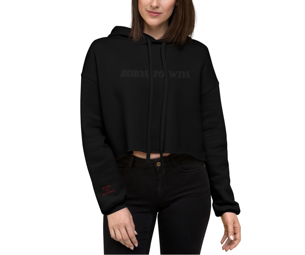 Born To Win - Women Crop Hoodie