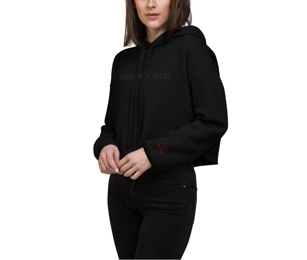 Born To Win - Women Crop Hoodie