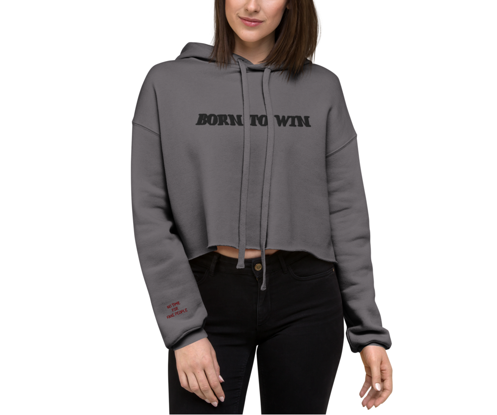 Born To Win - Women Crop Hoodie