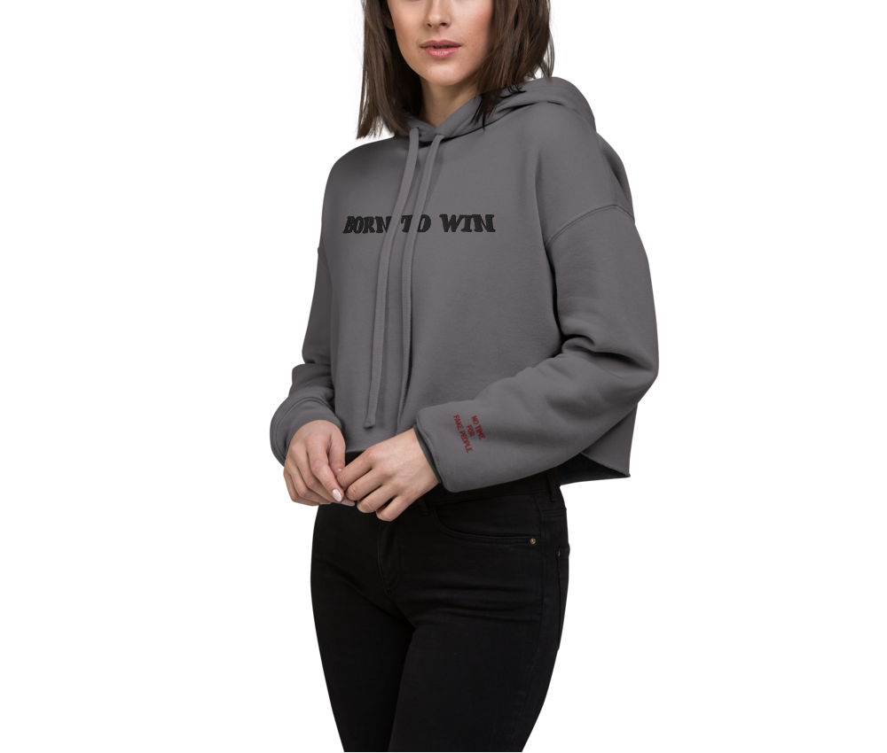 Born To Win - Women Crop Hoodie