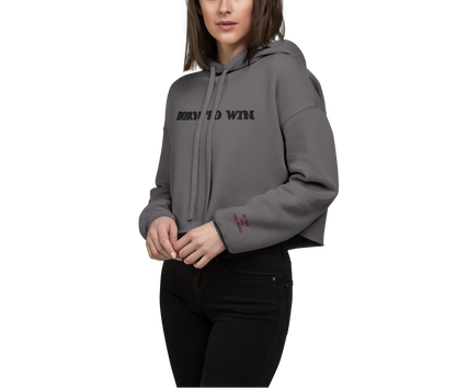 Born To Win - Women Crop Hoodie